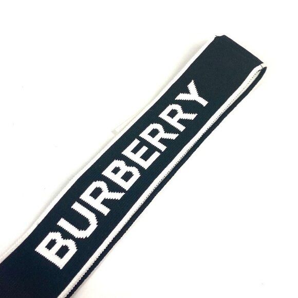 BURBERRY logo headband accessories hair band Nylon Black/White